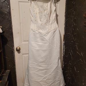 Long ivory wedding dress